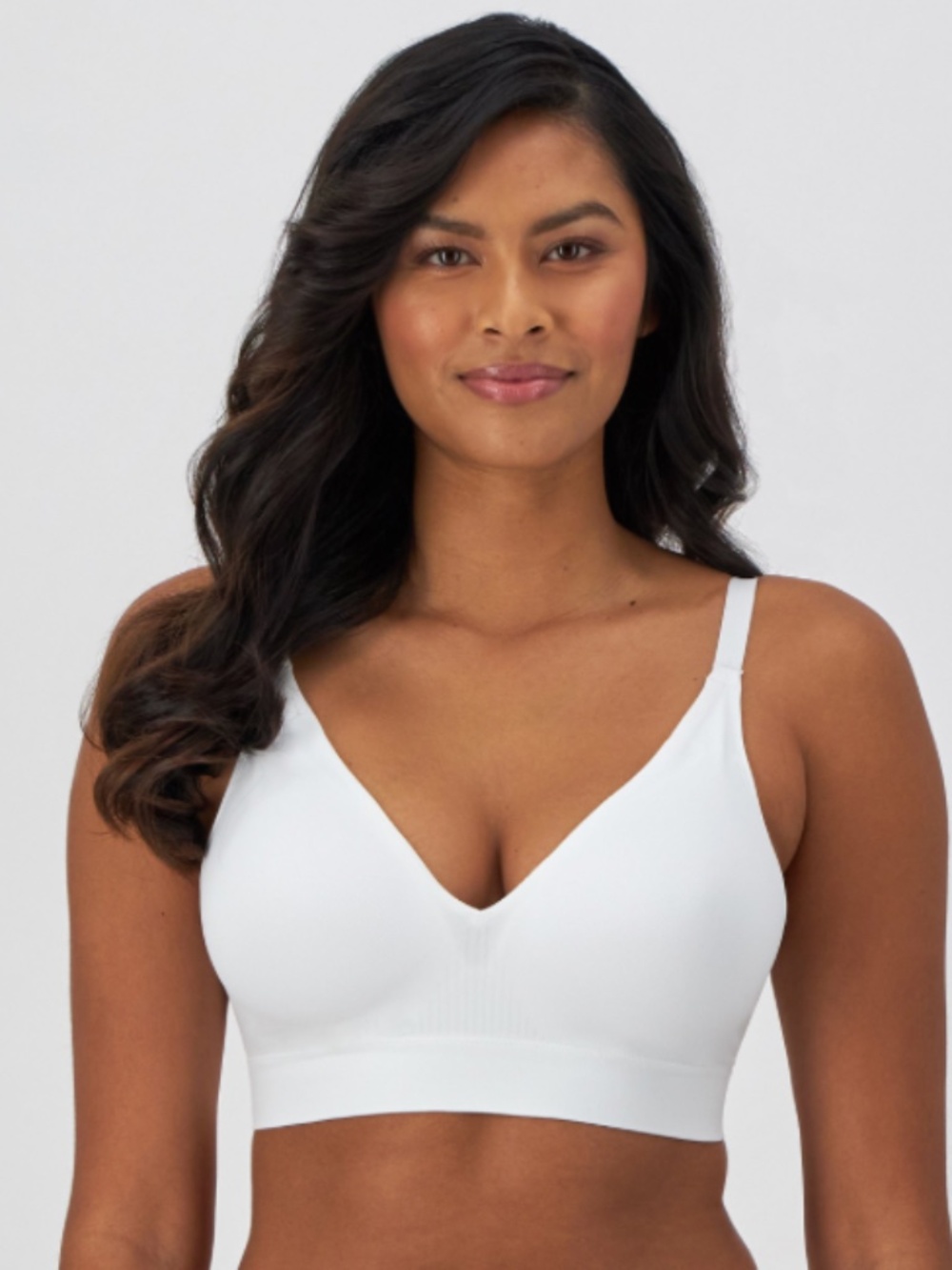 Bali Comfort Revolution Modern Seamless Wirefree Bra White S